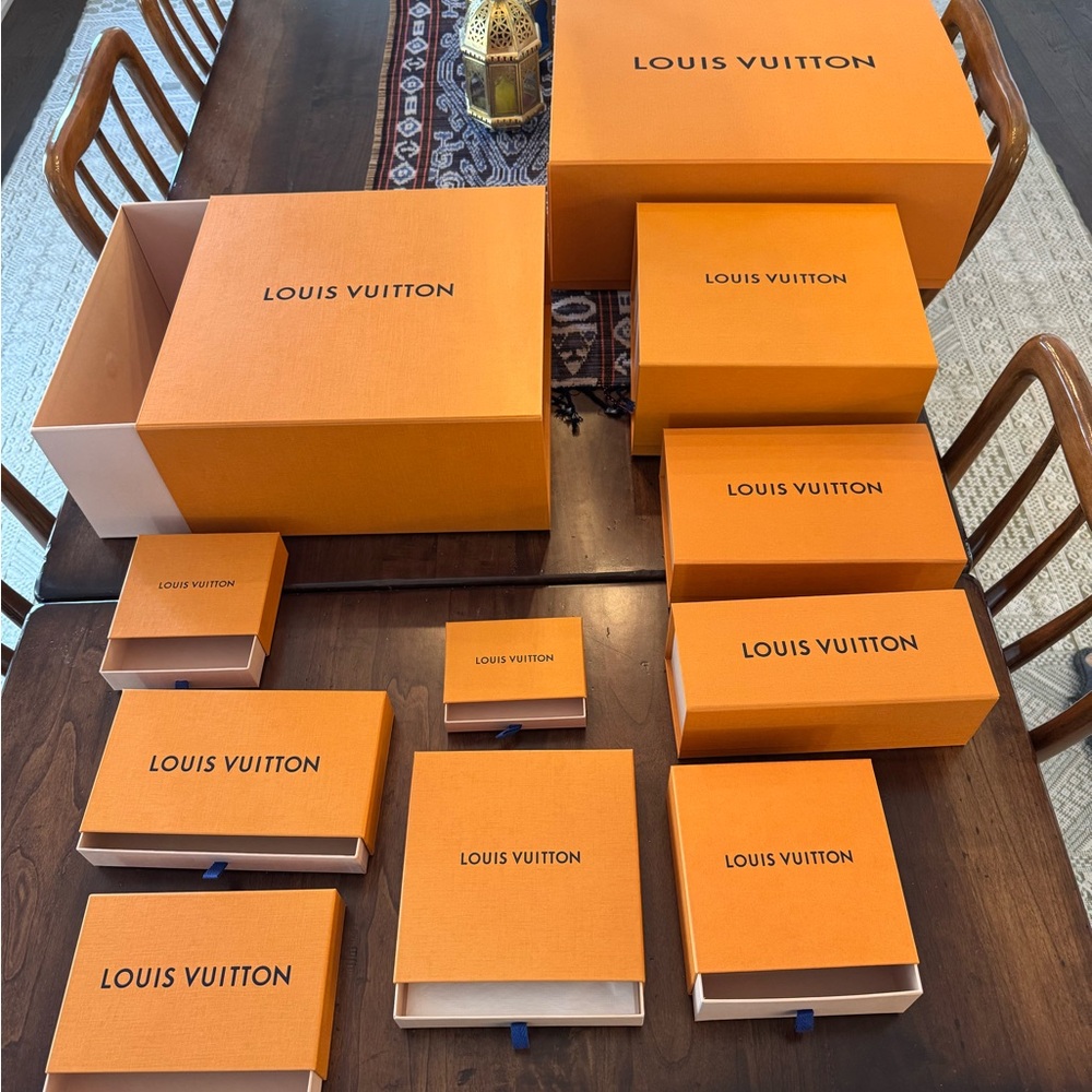 Authentic Louis Vuitton Box Lot
$125 for all boxes.